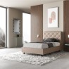 Priya F 140x200 cm seng lameller sengegavl kunstlæder betræk Rabatter