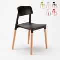 Barcellona AHD stabelbar design spisebords stol i polypropylen og træ Kampagne