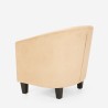 Seashell Lux design lænestol med fløjlsstofbetræk i flere farver møbel Udsalg