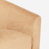 Seashell Lux design lænestol med fløjlsstofbetræk i flere farver møbel Rabatter