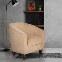 Seashell Lux design lænestol med fløjlsstofbetræk i flere farver møbel På Tilbud