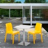 Hazelnut hvid cafebord sæt: 2 Ice farvet stole og 60cm kvadratisk bord Egenskaber