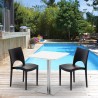 Hazelnut hvid cafebord sæt: 2 Paris farvet stole og 60cm kvadratisk bord Valgfri