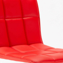Phoenix højdejusterbar barstol med ryglæn i eco læder og forkromet stel Køb