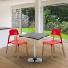 Mojito sort cafebord sæt: 2 Barcellona farvet stole og 70cm kvadratisk bord Udvalg