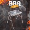 Oak grill sammenklappelig BBQ til kul træ af rustfrit stål med tilbehør Udsalg