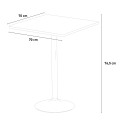 Platinum sort cafebord sæt: 2 Cristal light gennemsigtig stole og 70cm kvadratisk bord 