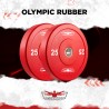 Hanzo rubber bumper 2 x 25 kg vægtskiver til olympiske vægtstang 50 mm Udsalg