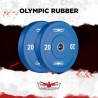 Hanzo rubber bumper 2 x 20 kg vægtskiver til olympiske vægtstang 50 mm Udsalg