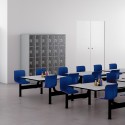 Monobloc bord 4 stole kantine firma kontor skole Four På Tilbud