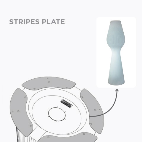 Sæt med 4 stabiliseringsplader til fastgørelse til gulvlampen Stripes