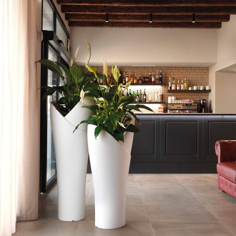 Assia høj stor potteskjuler LED RGB lampe vase udendørs i flere højder