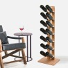 Zia Gaia SH træ vinreol metal 7 vinhylder stål til 14 flasker vin Tilbud