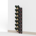 Zia Gaia WSH træ vinreol metal til væg 7 vinhylder stål 14 flasker vin Model