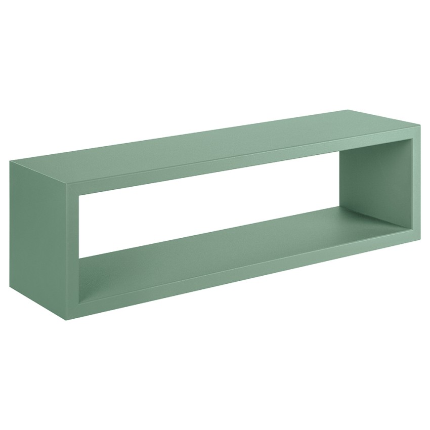 Regolo 60x15,5x17 cm lille træ reol rektangulær væghylde svævehylde 