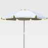 Bagnino Light 220cm stor strand parasol bomuld højdejusterbar uv-beskyttet Rabatter