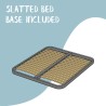 Sleeper 120x190 cm seng med opbevaring lameller sengegavl kunstlæder Mål