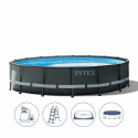 Intex 26326 Ultra Frame Xtr 488x122cm rund fritstående pool badebassin På Tilbud