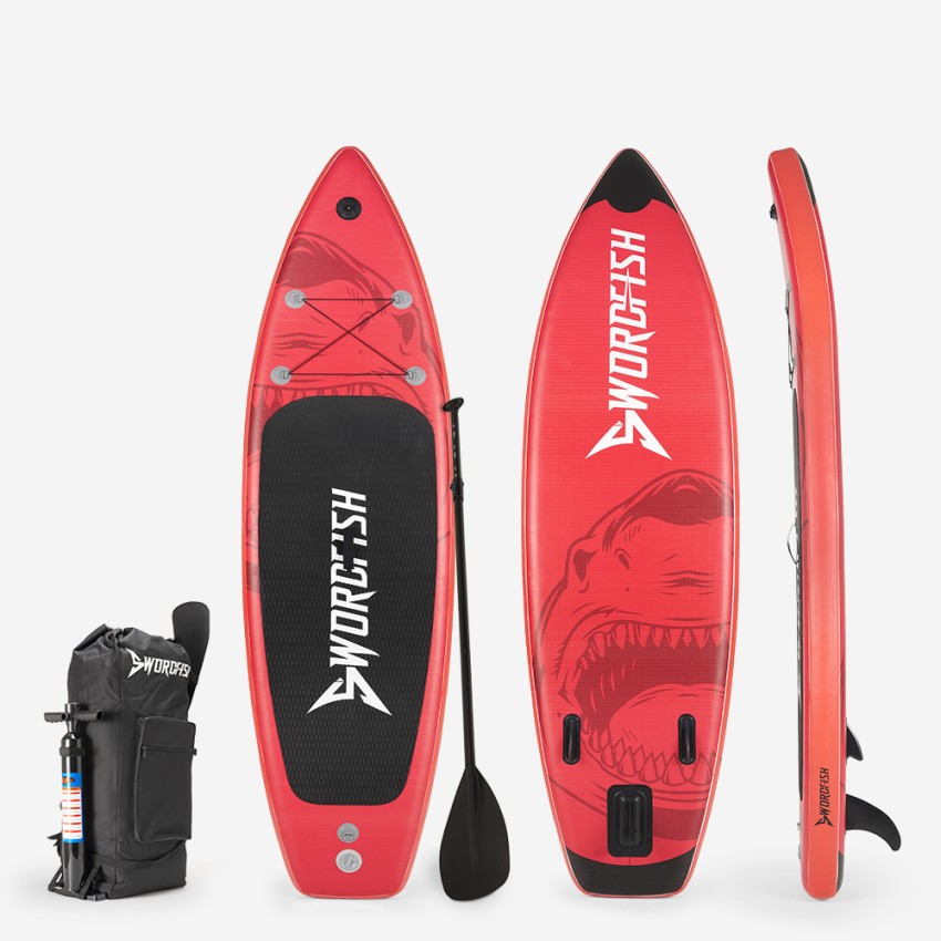 Red 8'6" board børn oppustelig paddleboard