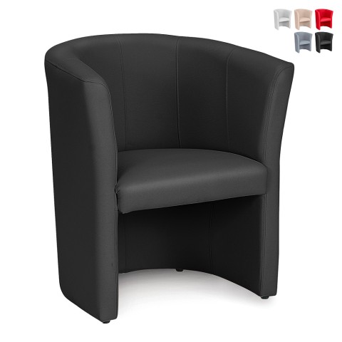 Tabby design lænestol med kunstlæderbetræk i flere farver møbel kontor