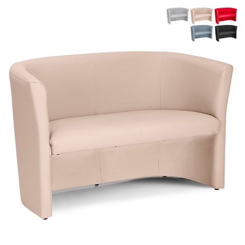 Tabby lille 2 personers imiteret læder sofa flere farver stue kontor Kampagne