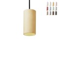 Cromia pendel loftlampe 13 cm cylinderformet led lampe cement farverig Kampagne