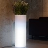 Barocco høj 35 cm rund vase plast krukke potte med indbygget lys Kampagne