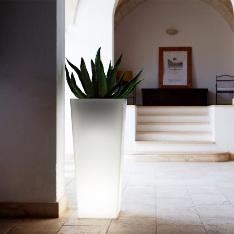 Egizio høj 41x90 cm rektangulær vase plast krukke potte indbygget lys