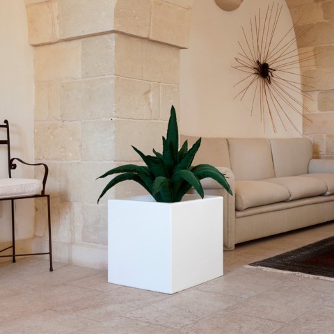 Ellenico høj kvadratisk vase plast krukke potte idendørs udendørs have