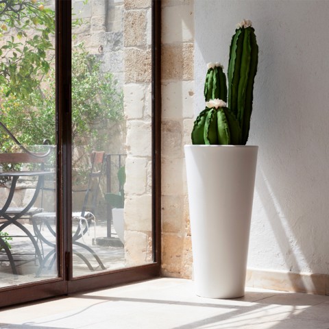 Gotico høj rund vase plast krukke potte til indendørs udendørs have Kampagne