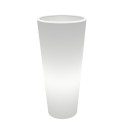 Gotico høj rund vase plast krukke potte med indbygget lys til udendørs Rabatter