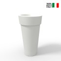 Messapico høj 70cm rund vase plast krukke potte til udendørs indendørs Udsalg