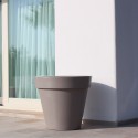 Romano høj 70 cm rund vase plast krukke potte til udendørs indendørs Udsalg