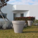 Romano høj 100 cm rund vase plast krukke potte til udendørs indendørs Udsalg