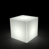 Icekub plast hvid kube skammel sofabord fodstøtte med indbygget lampe Mængderabat