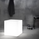 Icekub plast hvid kube skammel sofabord fodstøtte med indbygget lampe Model