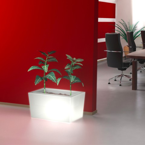 Ionico rektangulær vase plast krukke potte med indbygget lys til have Kampagne