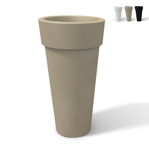 Messapico høj 90cm rund vase plast krukke potte til udendørs indendørs