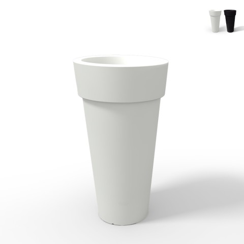 Messapico høj 70cm rund vase plast krukke potte til udendørs indendørs Kampagne