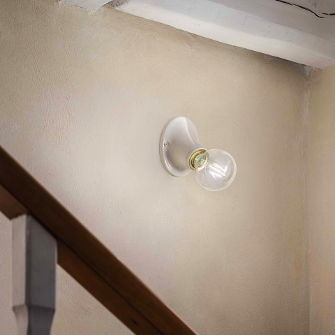 Trieste AP væglampe hvid keramik håndmalet led lys soveværelse stue