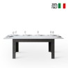 Bibi Mix AB grå hvid 90x160-220 cm lille træ spisebord med udtræk På Tilbud