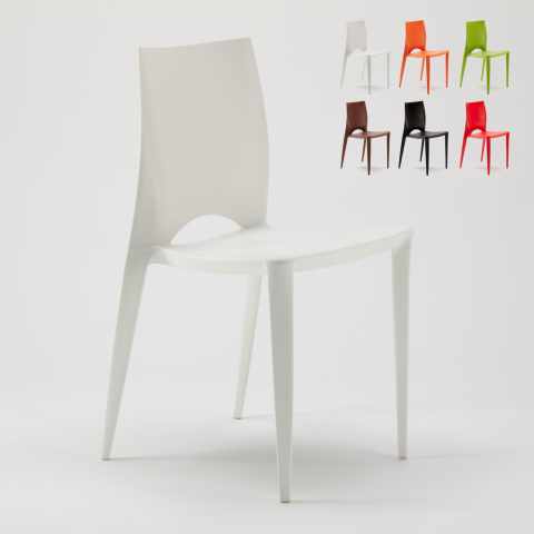 Sæt med 20 Color AHD stabelbar spisebords stol plast forskellige farver