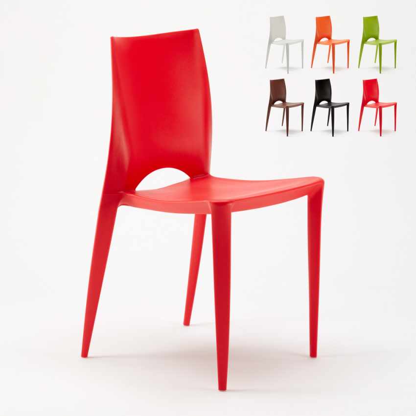 Sæt med 20 Color AHD stabelbar spisebords stol plast forskellige farver Udvalg