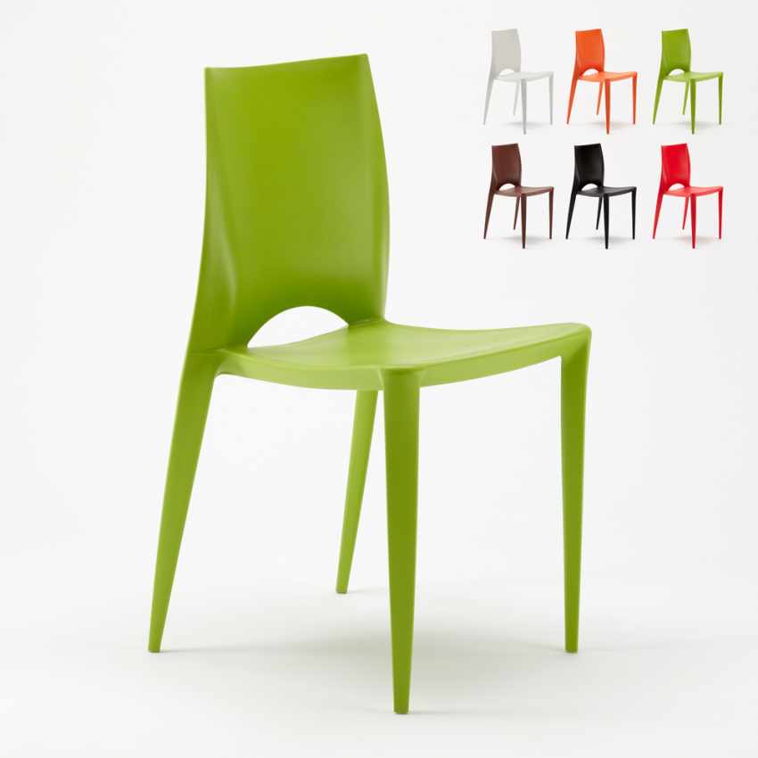 Sæt med 20 Color AHD stabelbar spisebords stol plast forskellige farver Sæt med 20 Color AHD stabelbar spisebords stol plast forskellige farver