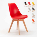 sæt med 20 Tulipan nordica ahd design spisebords stol farverig i plast træ Mål