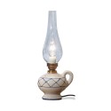 Pompei TA bordlampe glas keramik håndmalet led lys soveværelse stue Tilbud