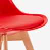 sæt med 20 Tulipan nordica ahd design spisebords stol farverig i plast træ Billig