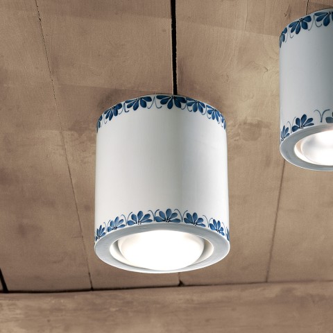 Trieste PL stor loftlampe håndmalet keramik led lys soveværelse stue