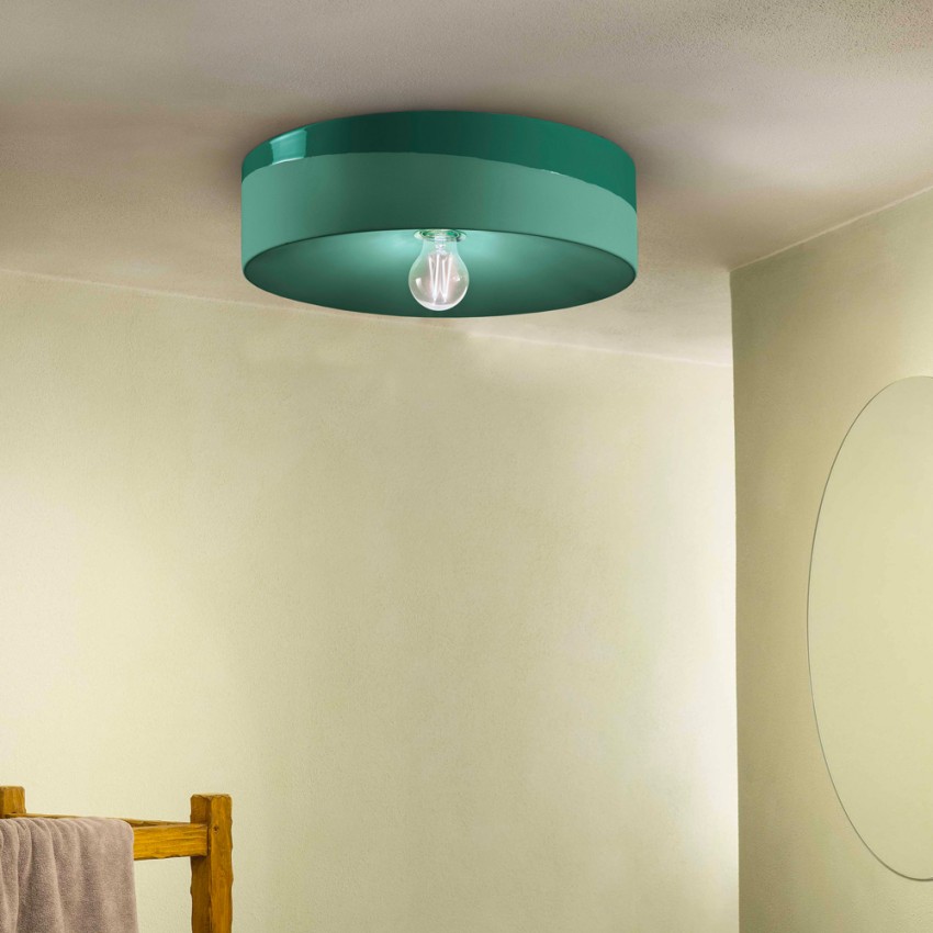 Pi-XL 40 cm stor loftlampe keramik håndmalet led lys soveværelse stue Kampagne