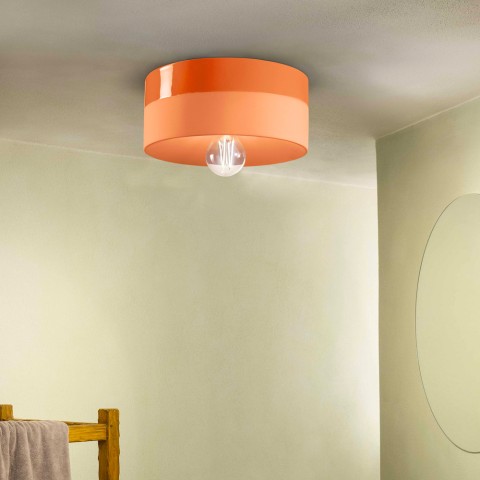 Pi-L 25 cm stor loftlampe keramik håndmalet led lys soveværelse stue